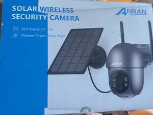 ANRAN Solar Wireless Security Camera with 355-degree Pan & 90-degree Tilt
